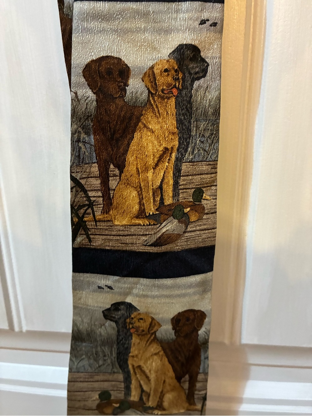 Puritan Hunting Retriever Necktie in Brown and Tan